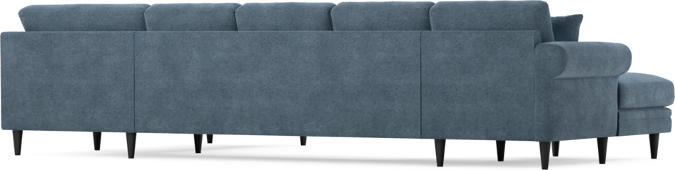Eden - 3-sits soffa med schäslong vänster och divan höger - Blå
