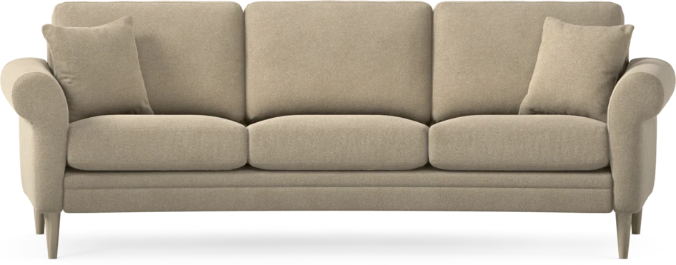 Eden - 3-sits soffa svängd - Beige