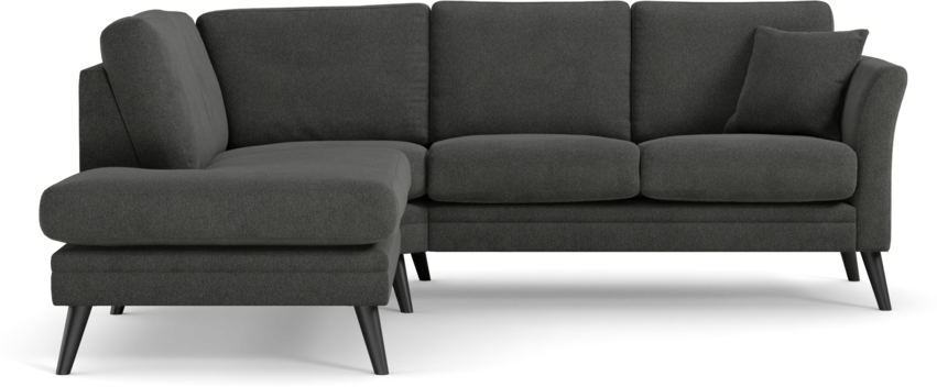 Eden - 2-sits soffa med divan - Svart