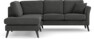 Eden - 2-sits soffa med divan - Svart