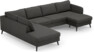 County - 3-sits soffa med divan vänster och schäslong höger - Grå