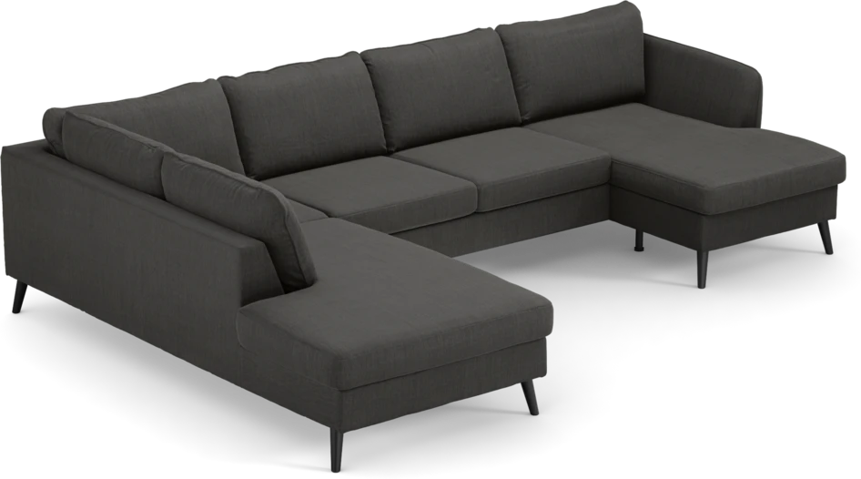 County - 3-sits soffa med divan vänster och schäslong höger - Grå