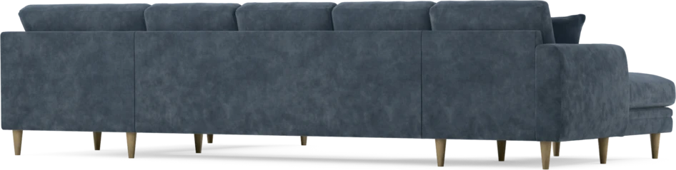 Eden - 3-sits soffa med schäslong vänster och divan höger - Blå