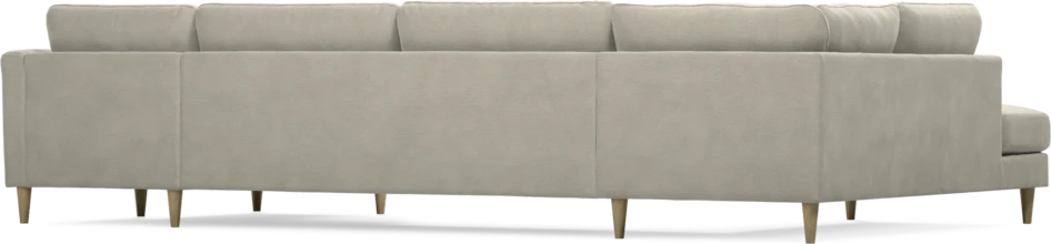 Bridge - 3-sits soffa med divan vänster och schäslong höger - Brun