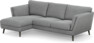 Madison Lux - 2-sits soffa med schäslong vänster - Grå