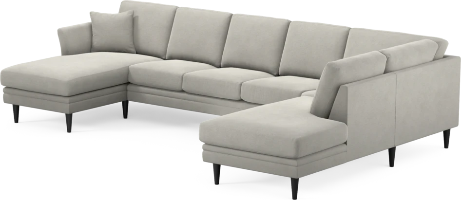Eden - 3-sits soffa med schäslong vänster och divan höger - Grå