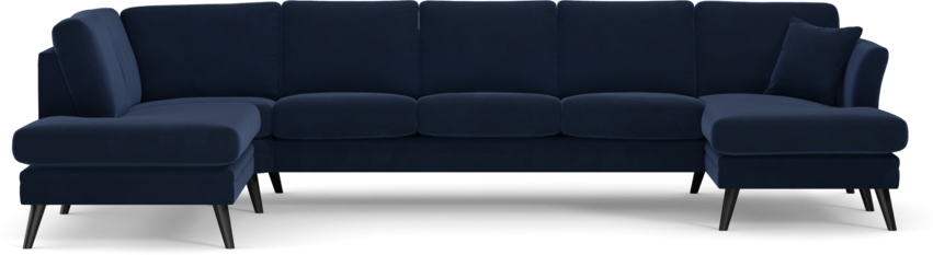 Eden - 3-sits soffa med divan vänster och schäslong höger - Blå