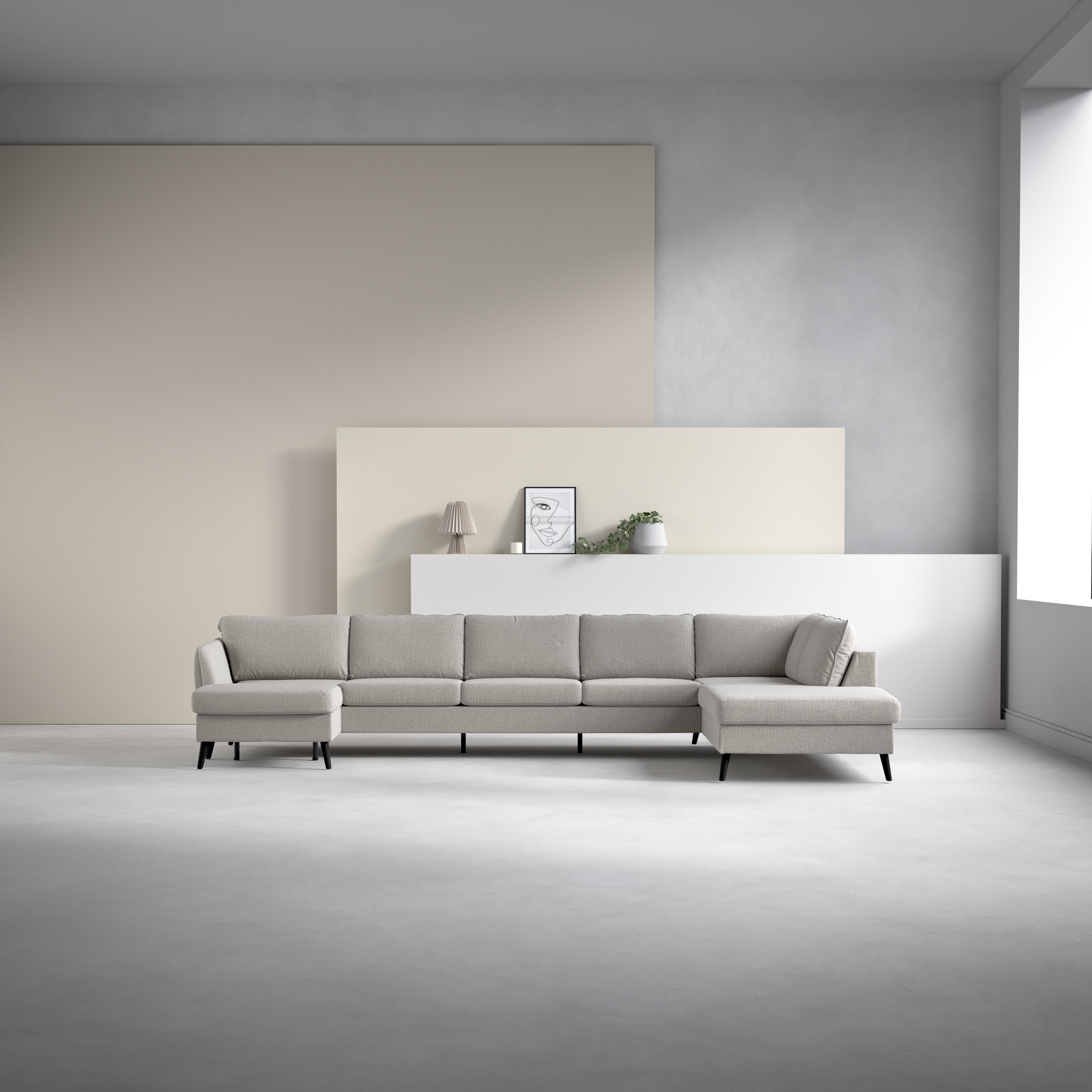 County - 4-sits soffa med schäslong vänster och divan höger - inspiration