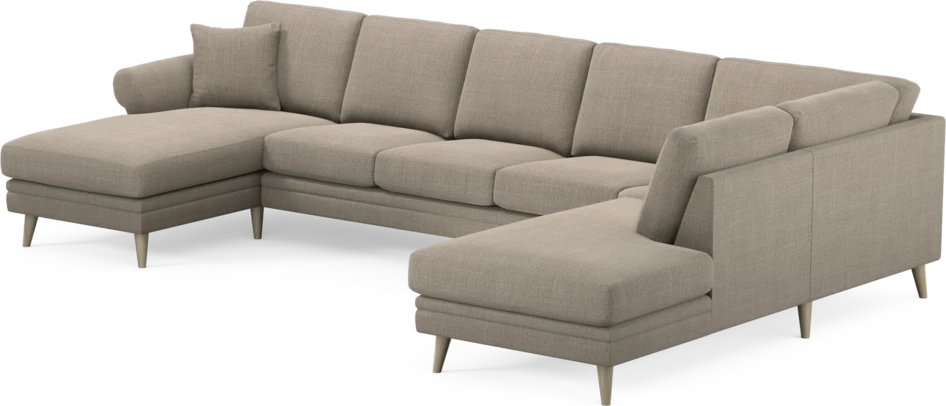 Eden - 3-sits soffa med schäslong vänster och divan höger - Beige