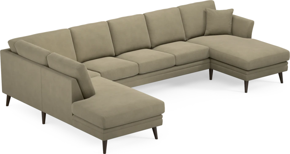 Eden - 3-sits soffa med divan vänster och schäslong höger - Beige