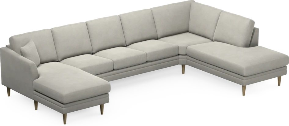 Eden - 3-sits soffa med schäslong vänster och divan höger - Grå