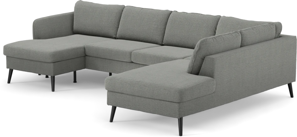 County - 3-sits soffa med schäslong vänster och divan höger - Grå