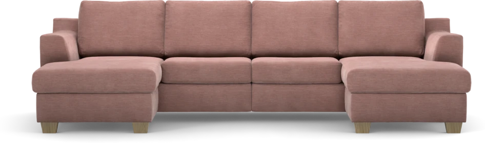 Friday - 2-sits soffa med två schäslonger - Rosa