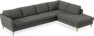 County - 3-sits soffa med divan höger - Grå