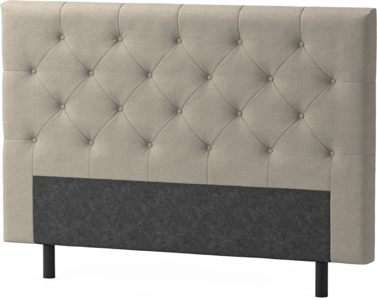 Delux Pikerad Låg - Sänggavel, 90-210 cm - Beige