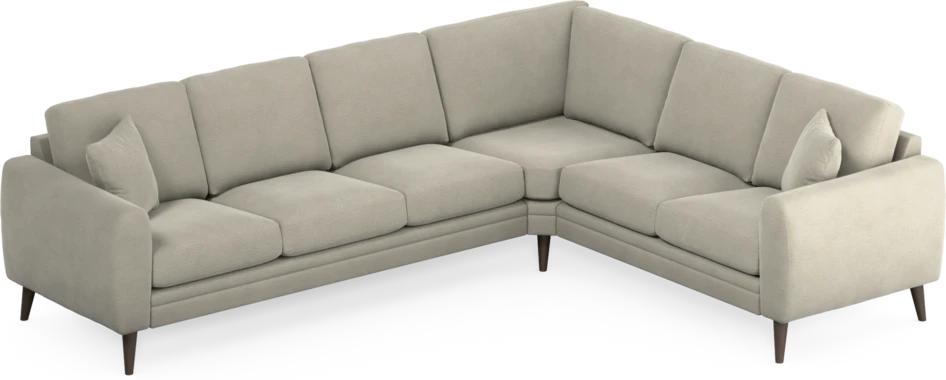 Eden - Hörnsoffa, 3+2-sits - Brun