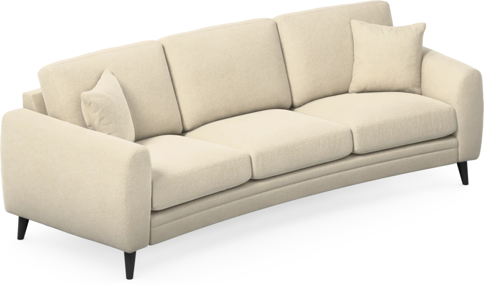 Eden - 3-sits soffa svängd - Beige