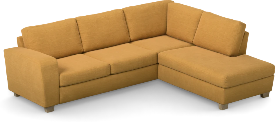 Friday - 2,5-sits soffa med divan höger - Gul