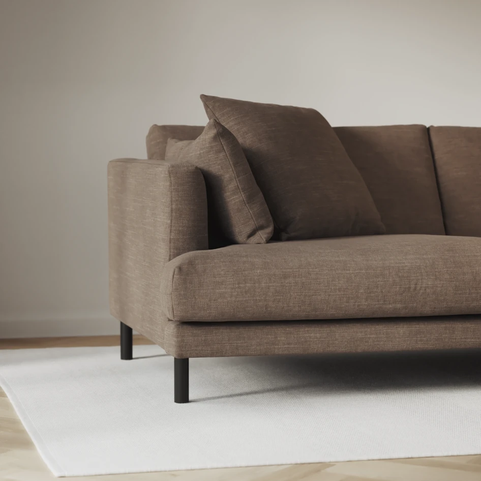 Harper - 3-sits soffa - Brun