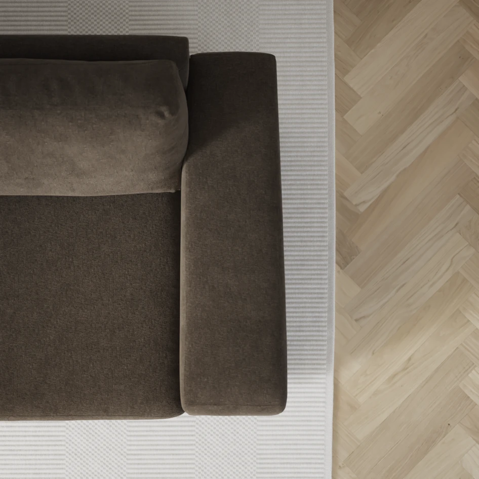 Friday - 3-sits soffa med divan vänster och schäslong höger - Brun
