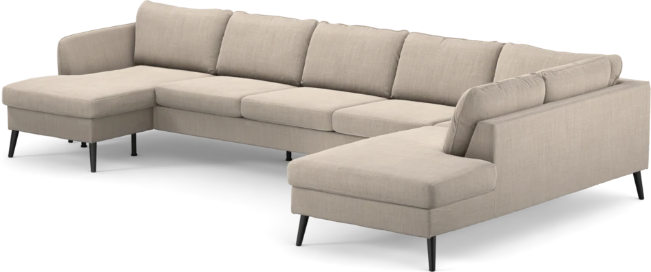 County - 4-sits soffa med schäslong vänster och divan höger - Beige