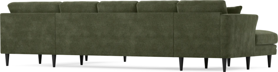 Eden - 3-sits soffa med schäslong vänster och divan höger - Grön