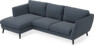 Madison Lux - 2-sits soffa med schäslong vänster - Blå