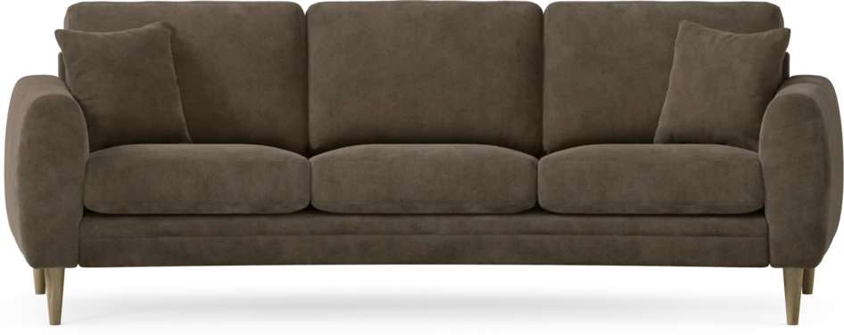 Eden - 3-sits soffa svängd - Brun