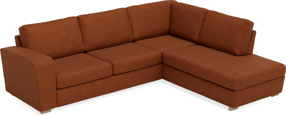 Friday - 2,5-sits soffa med divan höger - Orange