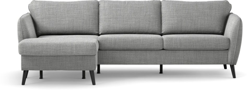 County - 3-sits soffa med flyttbar schäslong - Grå