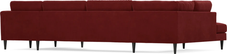 Bridge - 3-sits soffa med divan vänster och schäslong höger - Röd