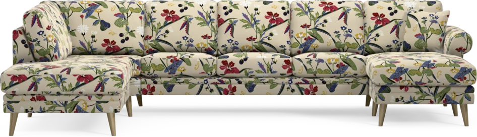 Eden - 3-sits soffa med divan vänster och schäslong höger - Flerfärgad