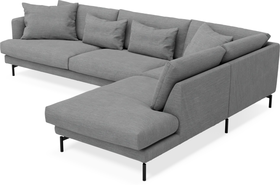 Harper - 3-sits soffa med divan höger - Grå