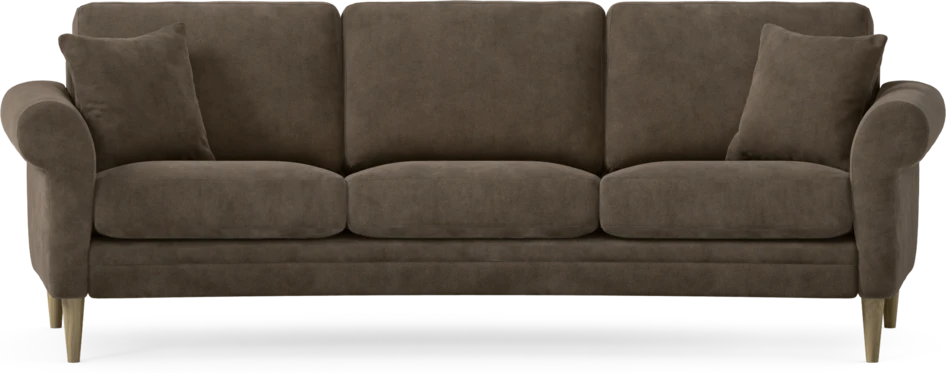 Eden - 3-sits soffa svängd - Brun