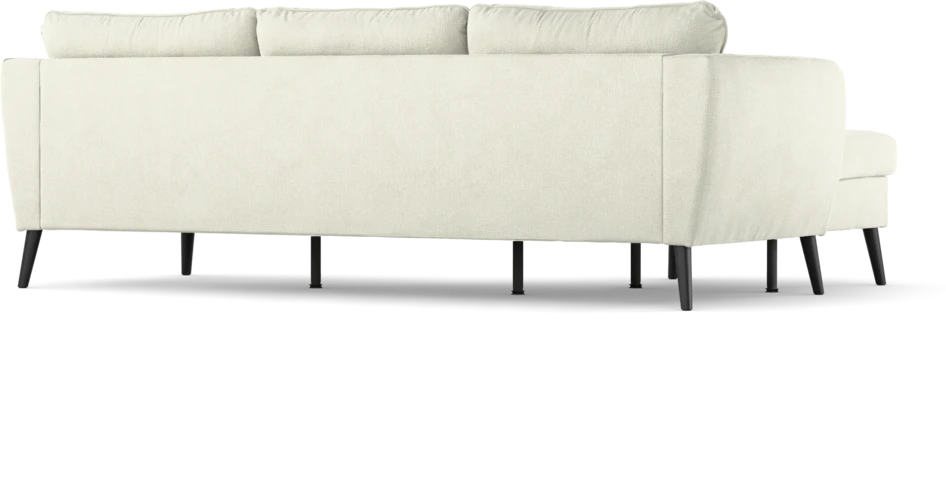 County - 3-sits soffa med flyttbar schäslong - Vit