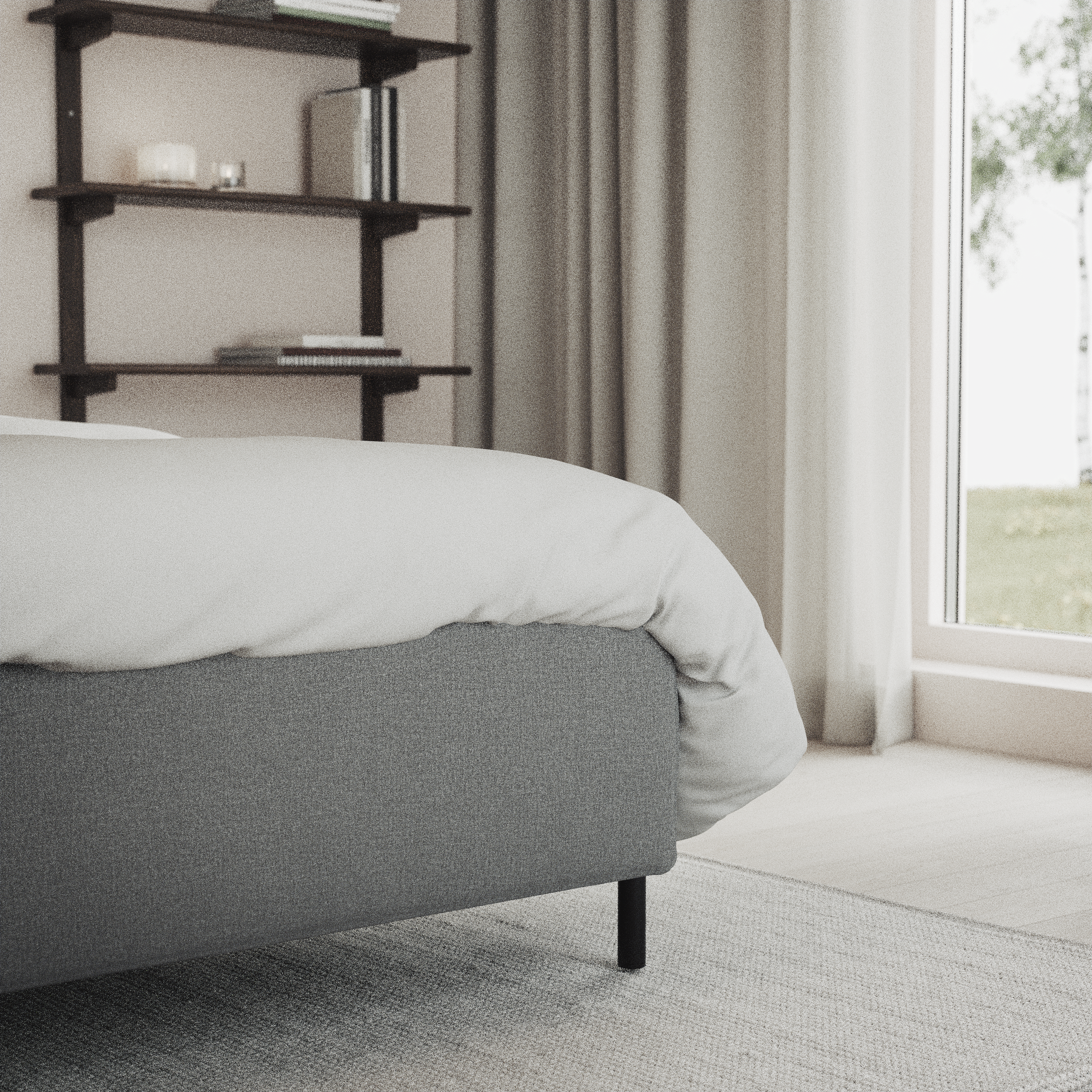 Delux Exclusive - Kontinentalsäng, enkelsäng 120 cm med bäddmadrass och sängben - inspiration