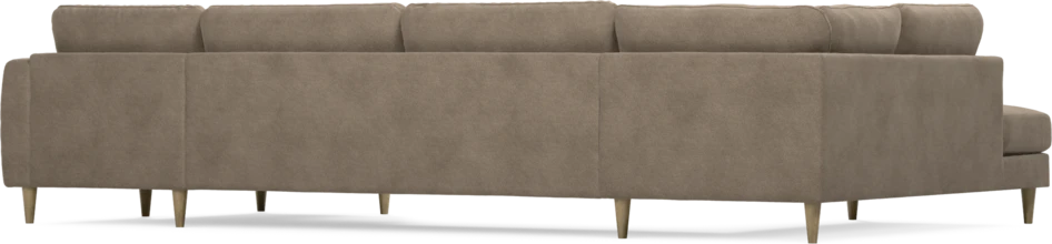 Bridge - 3-sits soffa med divan vänster och schäslong höger - Brun