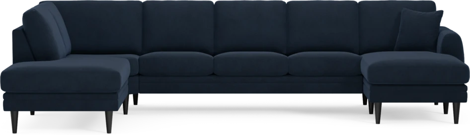 Eden - 3-sits soffa med divan vänster och schäslong höger - Blå