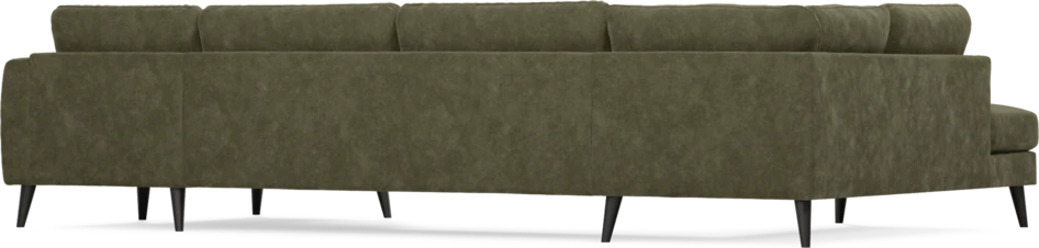 Bridge - 3-sits soffa med divan vänster och schäslong höger - Grön