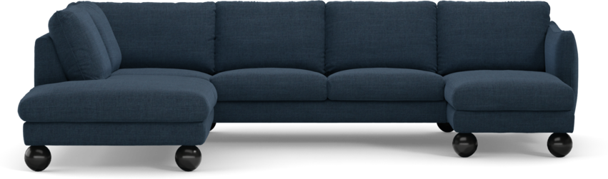 Madison Lux - 2-sits soffa med divan vänster och schäslong höger - Blå