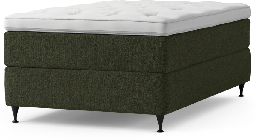 Delux Exclusive - Kontinentalsäng, enkelsäng 120 cm med bäddmadrass och sängben