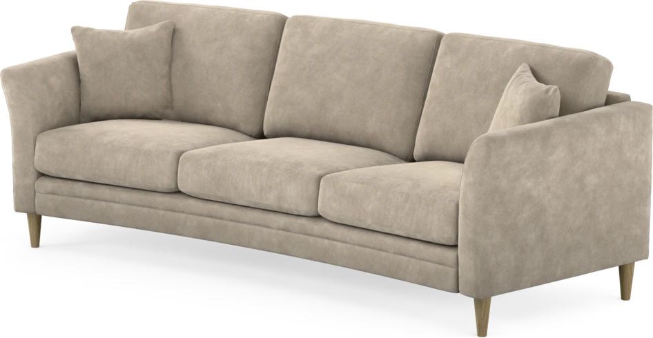 Eden - 3-sits soffa svängd - Beige