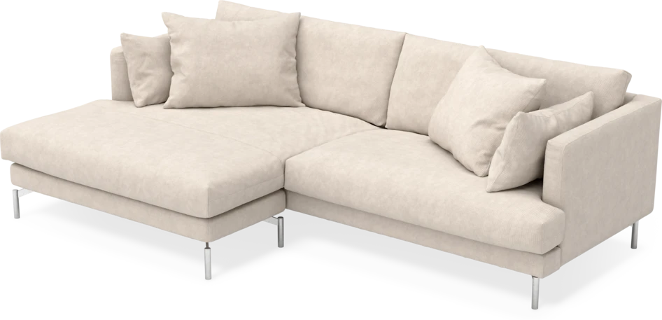 Harper - 4-sits med schäslong XL vänster - Vit