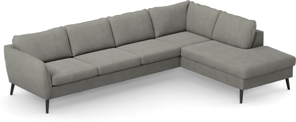 County - 3-sits soffa med divan höger - Grå