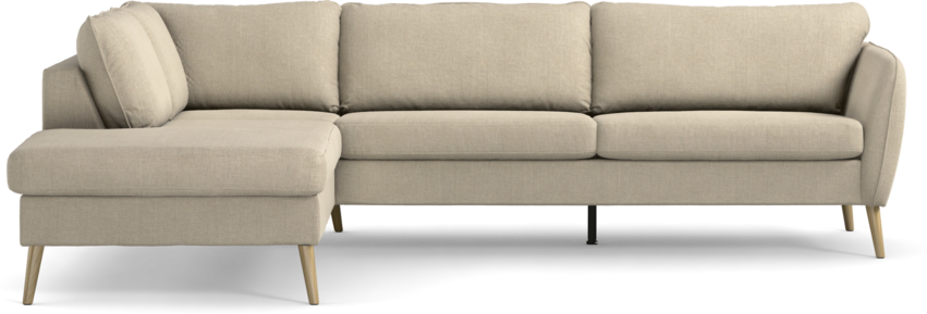 County - 2,5-sits soffa med divan vänster - Beige