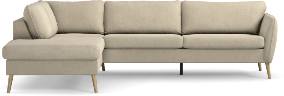 County - 2,5-sits soffa med divan vänster - Beige