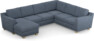 Friday - Hörnsoffa, 3+2-sits med schäslong vänster - Blå