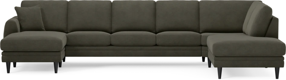 Eden - 3-sits soffa med schäslong vänster och divan höger - Grå