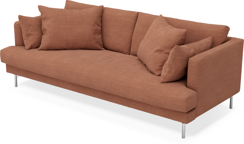 Harper - 3-sits soffa, hel dyna - Orange