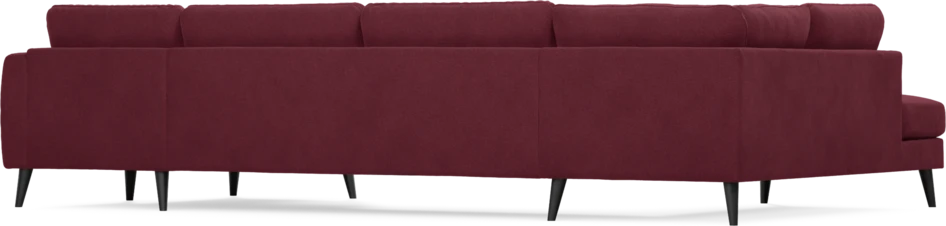 Bridge - 3-sits soffa med divan vänster och schäslong höger - Röd